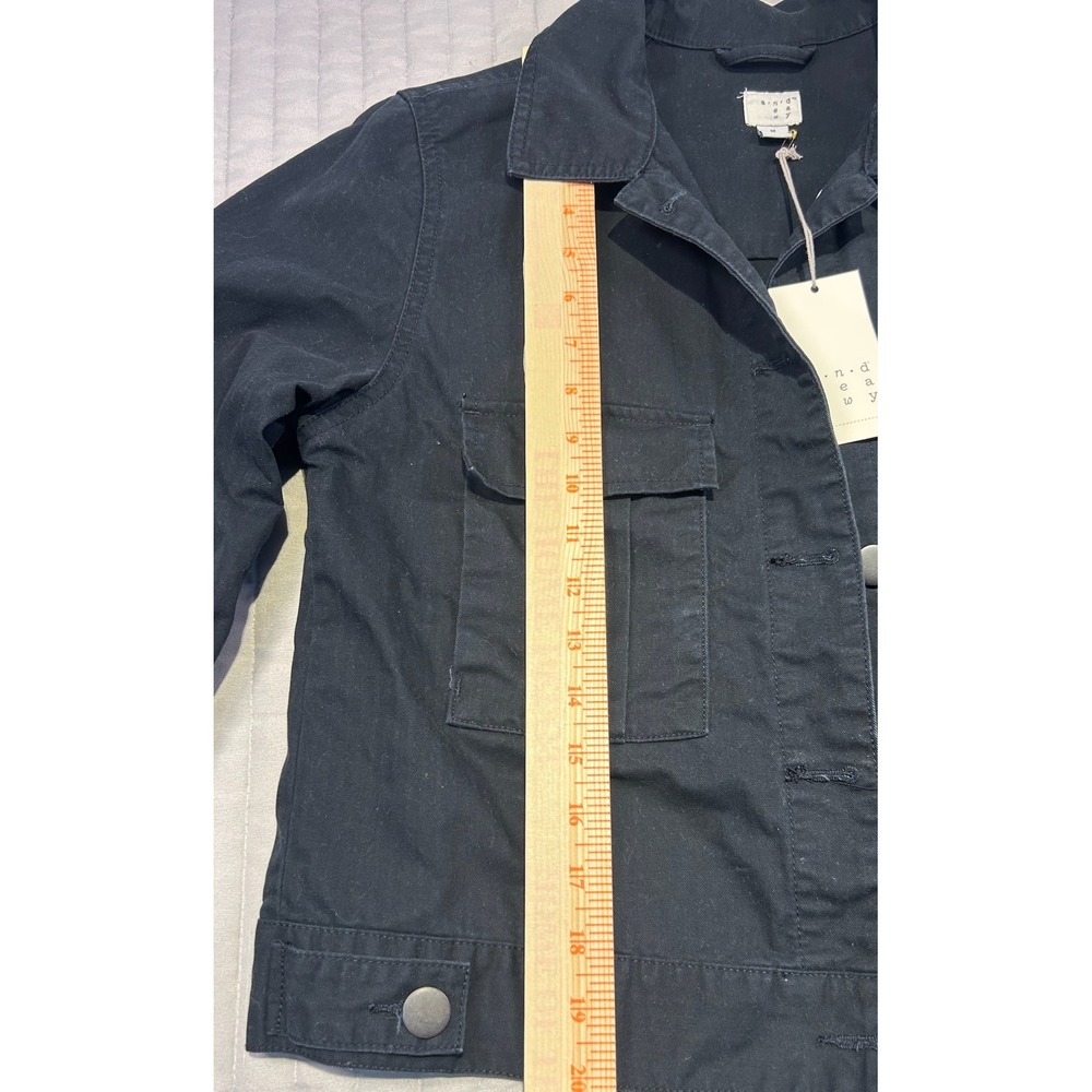 A New Day Black Cotton Utility Jacket Women's Size Medium Brand New w/tags - Picture 5 of 7
